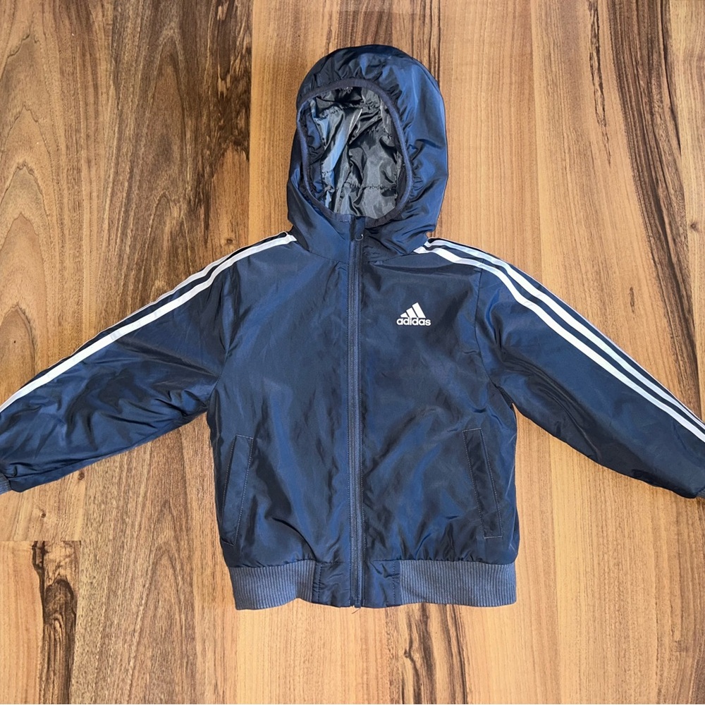 Adidas Blue Jacket with White Accents